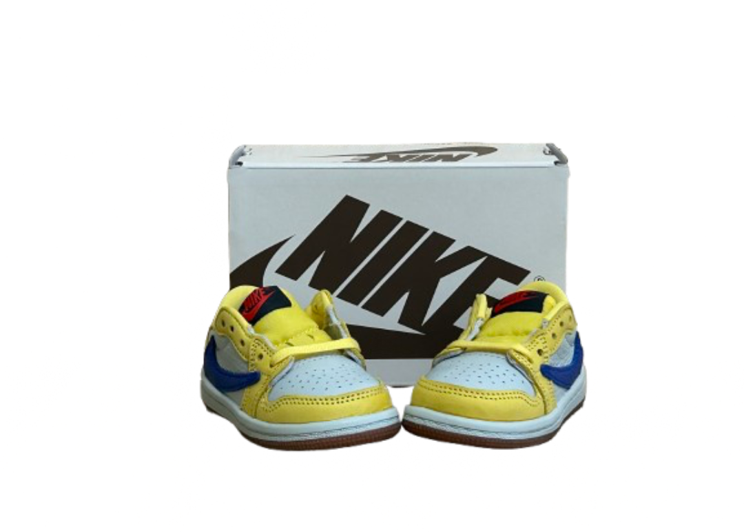 Jordan 1 Low Travis Scott Canary - Taille 21 - État 10/10 (DS)