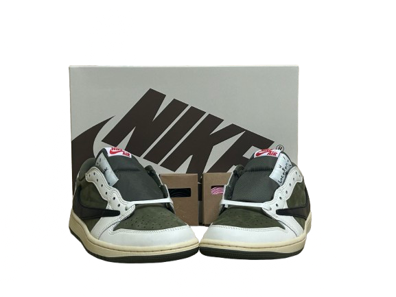 Jordan 1 Low Travis Medium Olive - Taille 41 - État 10/10 (DS)