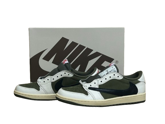 Jordan 1 Low Travis Medium Olive - Taille 41 - État 10/10 (DS)
