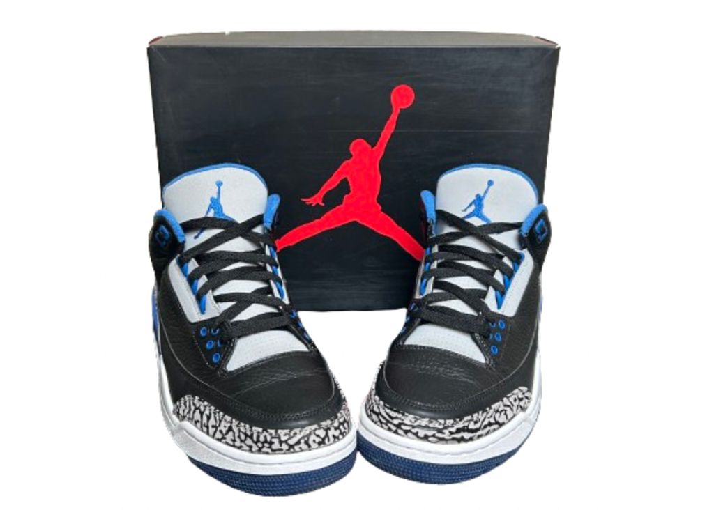 Jordan 3 Sport Blue - Taille 42,5 - Etat 9,5/10