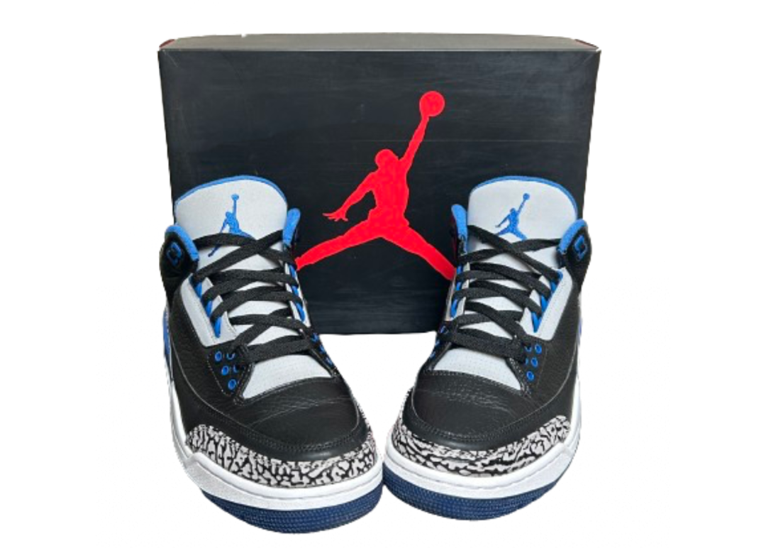 Jordan 3 Sport Blue - Taille 42,5 - Etat 9,5/10