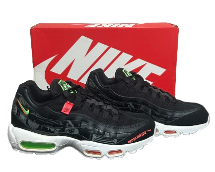 Air Max 95 WorldWild Zwart - Maat 40,5 - Staat 8,5/10