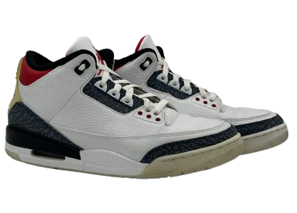 Jordan 3 Red Denim - Taille 44 - État 7,5/10